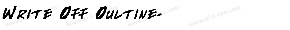 Write Off Oultine字体转换